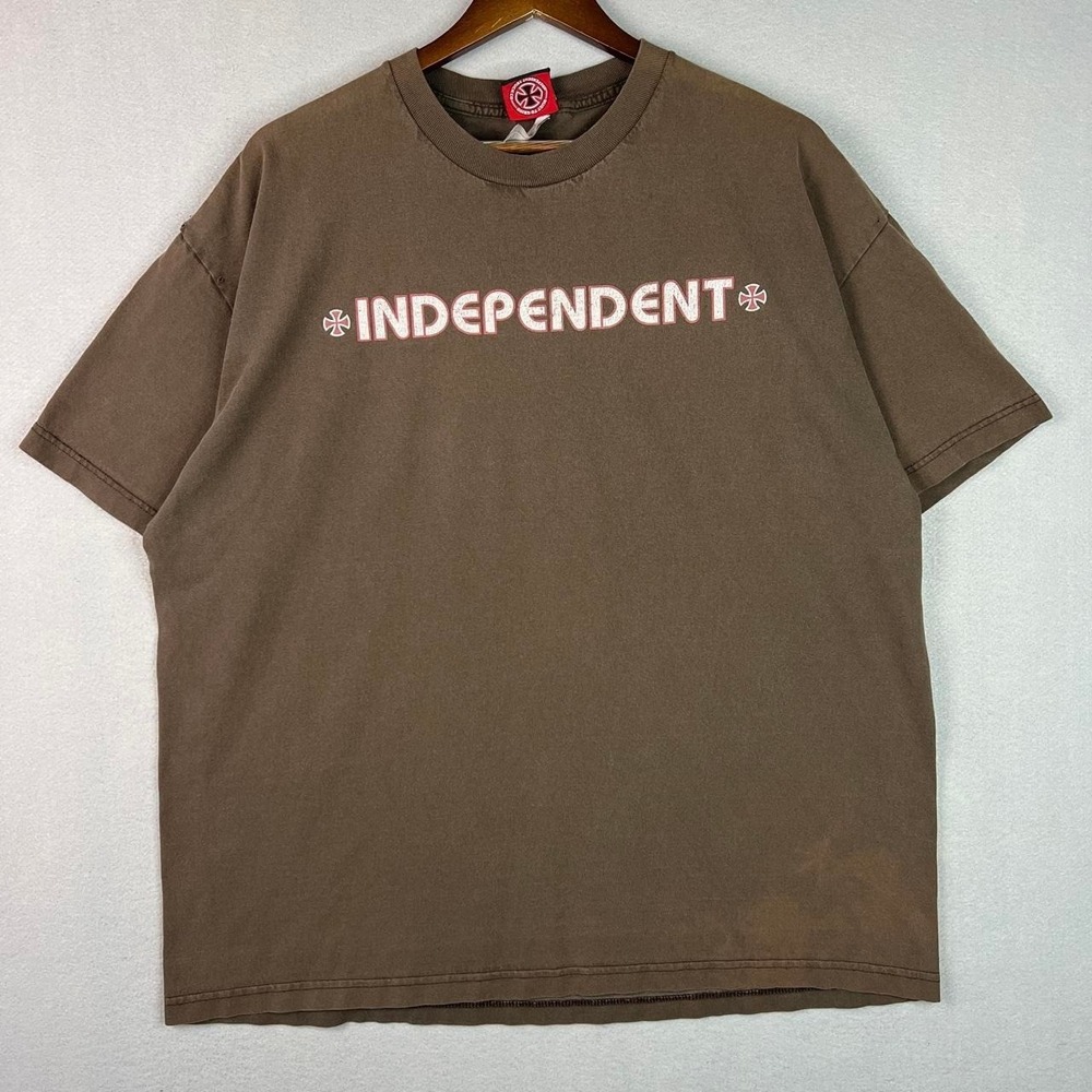 Faded Independent Trucking Company Y2K Skater Brown Tee Shirt XXL